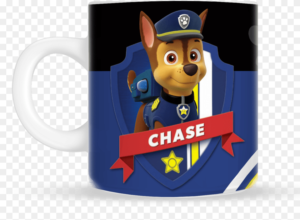 Chase Paw Patrol Cake Topper, Cup, Toy, Beverage, Coffee Free Transparent Png