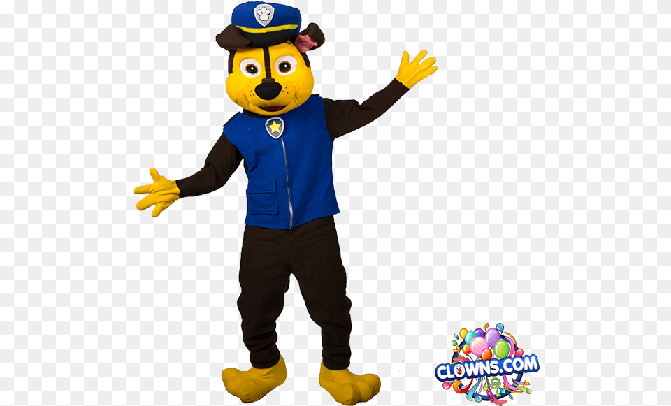 Chase The Dog Paw Patrol Clown, Mascot, Baby, Person, Clothing Free Png Download