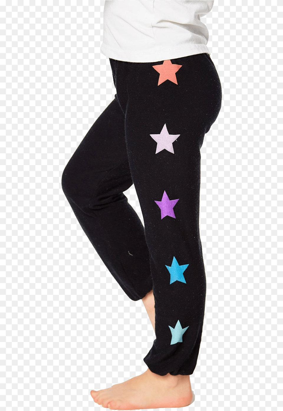 Chaserbrand Girls Stars Black Cozy Knit Sweatpants Pocket, Clothing, Pants, Adult, Female Png Image