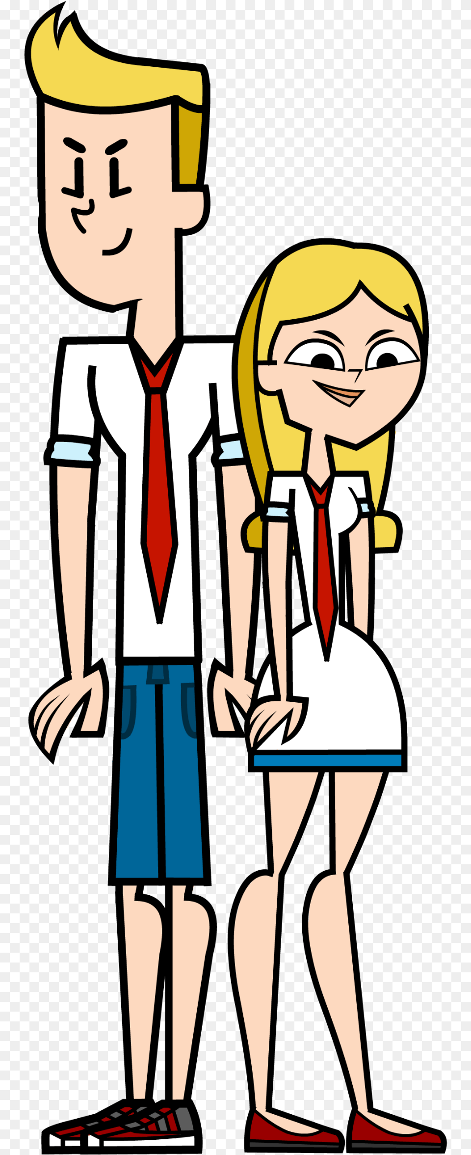 Chat And Jade New Pose Total Drama Gone Wild Chad, Accessories, Tie, Shorts, Publication Free Png