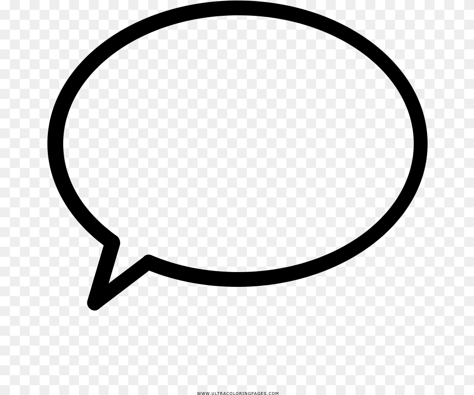 Chat Bubble Coloring, Gray Free Png