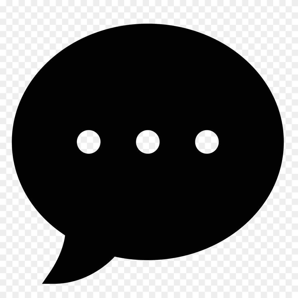 Chat Bubble Filled Icon, Gray Free Transparent Png