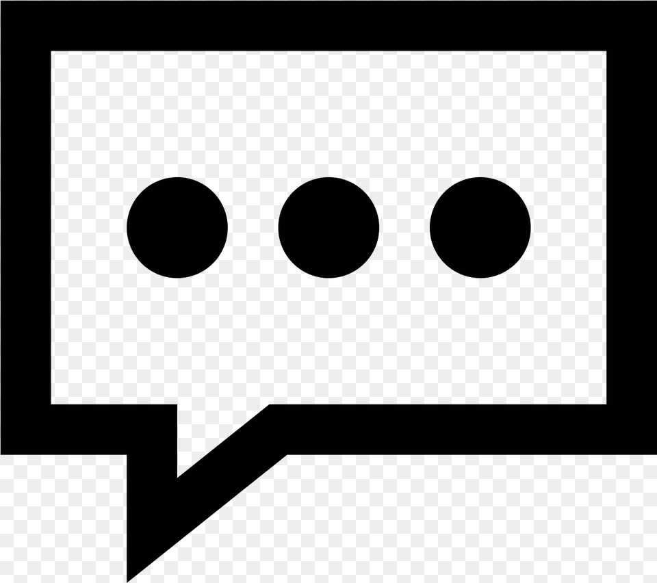 Chat Bubble Icon Transparent White Text Message, Gray Free Png