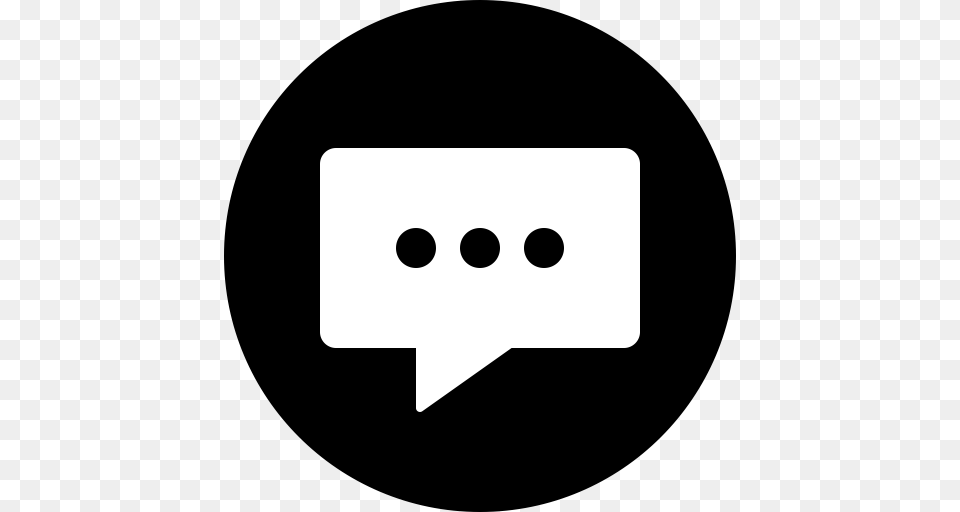 Chat Chatting Circle Comment Message Messaging Icon, Weapon Png Image