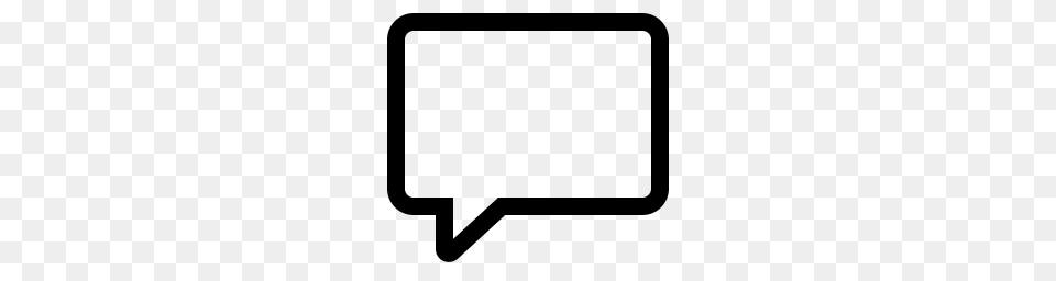 Chat Icon Outline, Gray Free Png