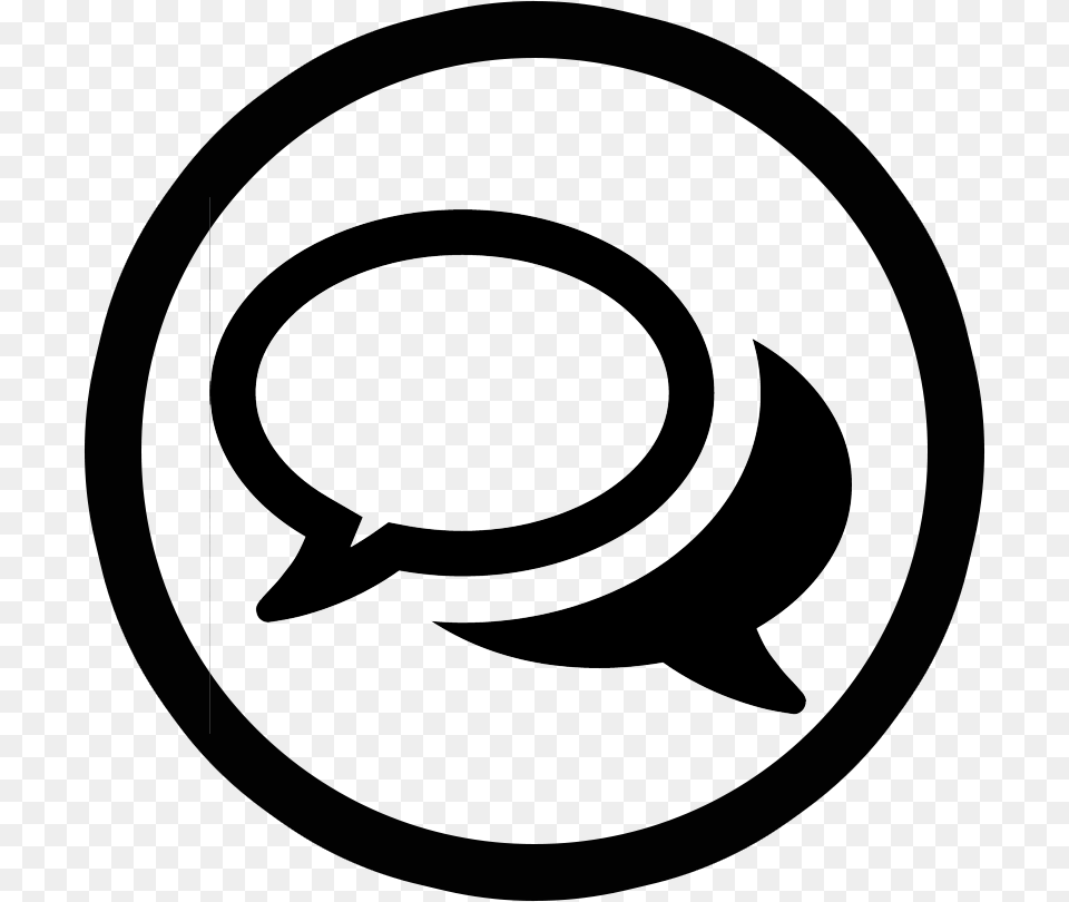 Chat Icon With A Circle, Stencil Png Image