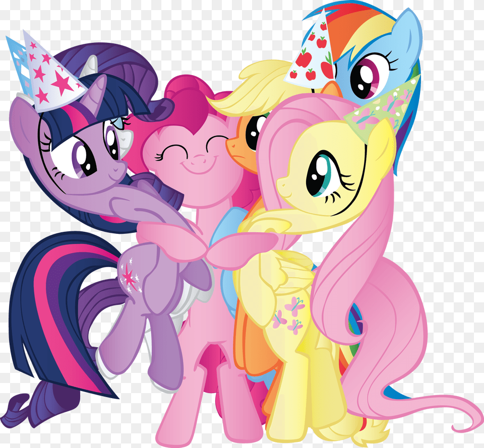 Chat Itt We Party Like We Never Partied Before My Little Pony Happy Birthday 6, Book, Comics, Publication, Art Free Png Download