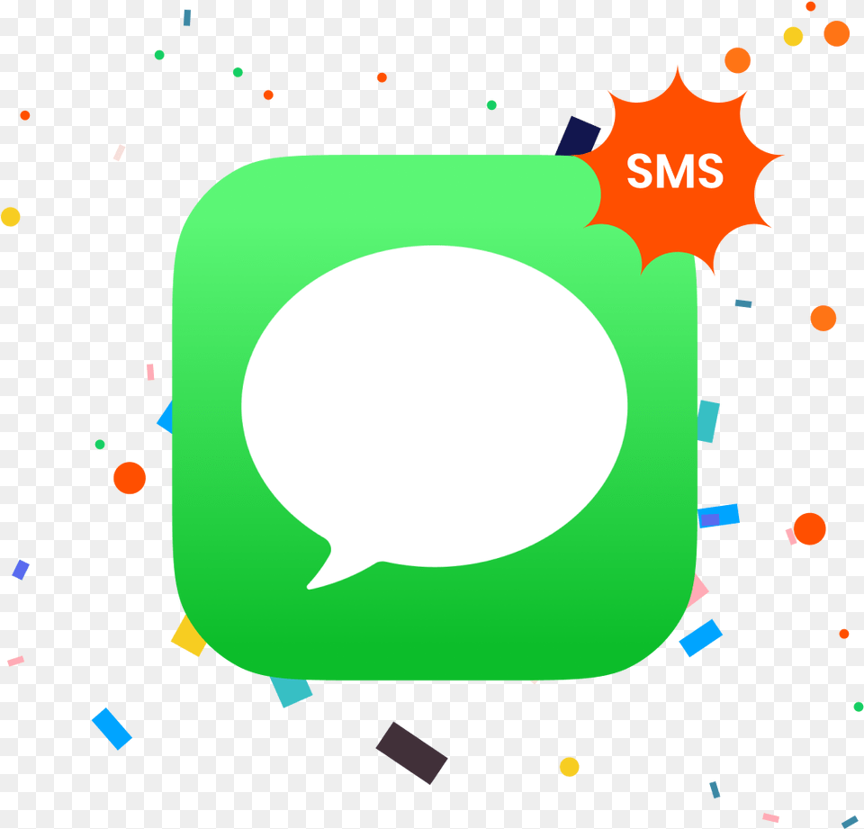 Chat Marketing Made Easy With Manychat Iphone Text Icon, Paper, Confetti Free Png Download