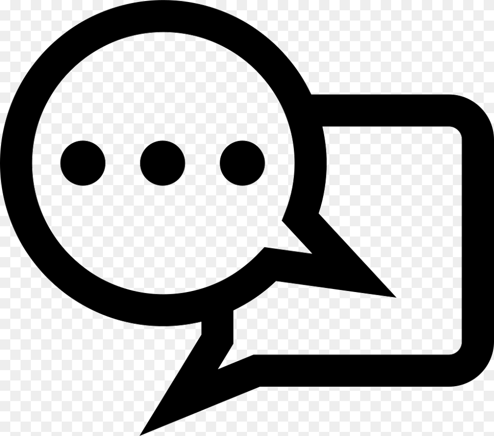 Chat Message Bulle Conversation Picto, Stencil, Symbol Png Image