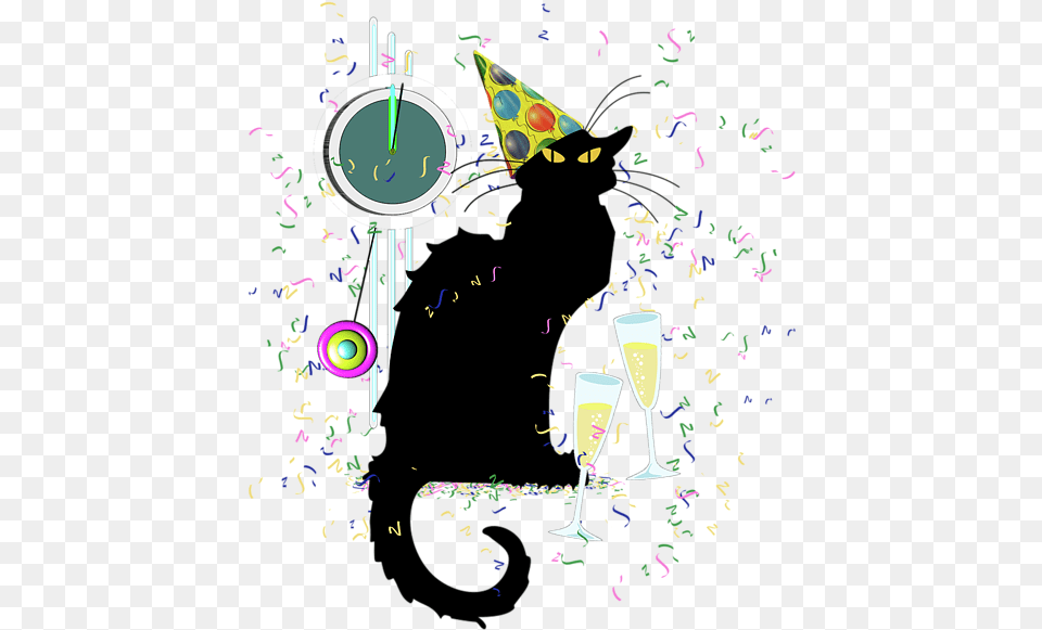 Chat Noir Halloween, Paper, Confetti Free Png
