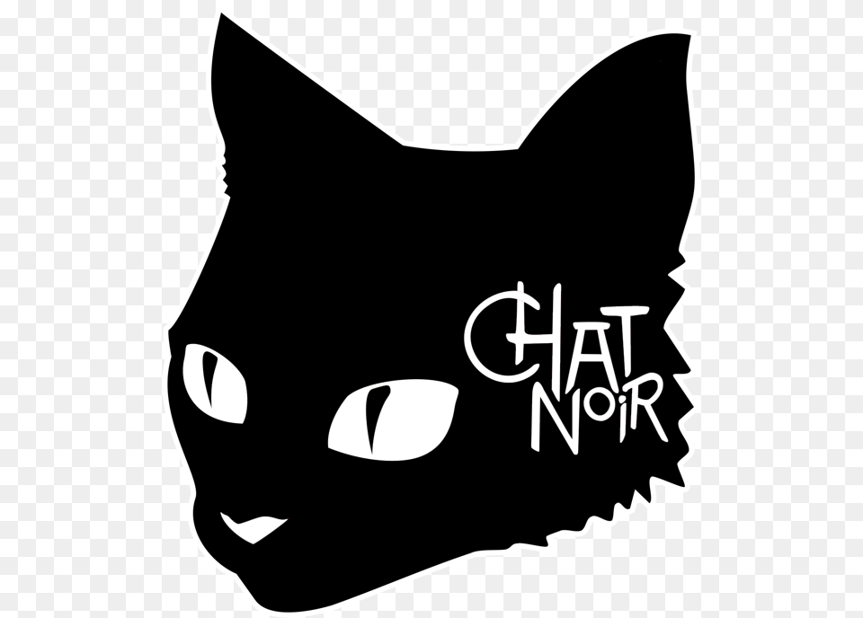 Chat Noir Roller Derby, Stencil, Animal, Cat, Mammal Png Image