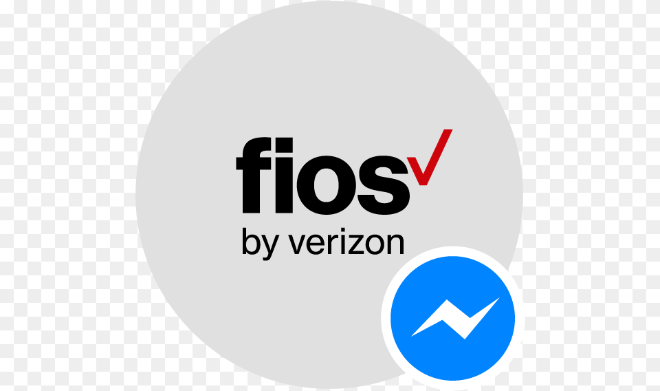 Chat Now On Facebook Messenger For Even More Deals Verizon Fios, Logo, Disk Free Transparent Png