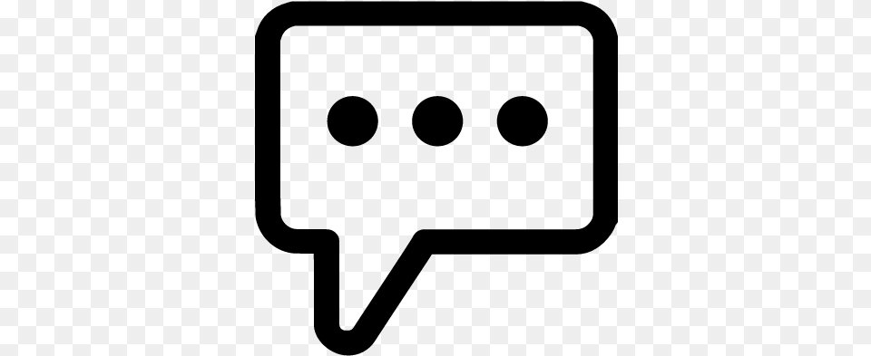 Chat Rectangular Speech Bubble Symbol Vector Speech Bubble Symbol, Gray Png