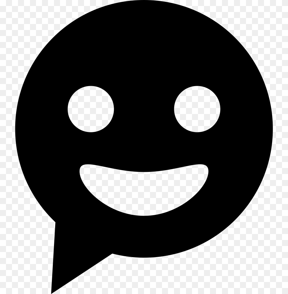 Chat Smiling Circular Speech Bubble Icon, Stencil, Astronomy, Moon, Nature Free Png Download