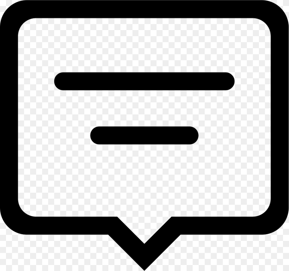 Chat Speech Bubble With Text Lines Icon Sign, Symbol, Road Sign Free Png Download