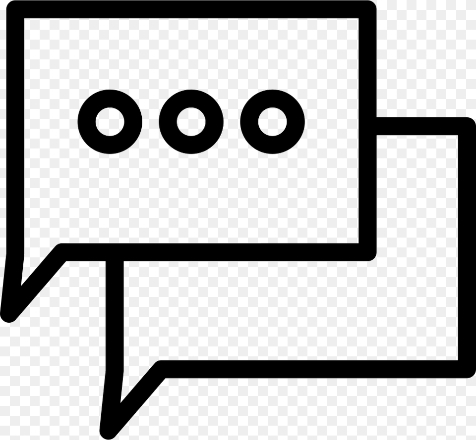 Chat Speech Bubbles Outline Comments Circle, Stencil, Text Free Transparent Png