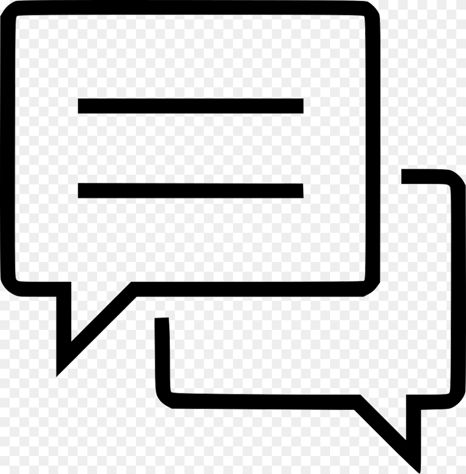 Chat Text Message Mobile Communication Icon Stencil, Electronics, Computer Free Png Download