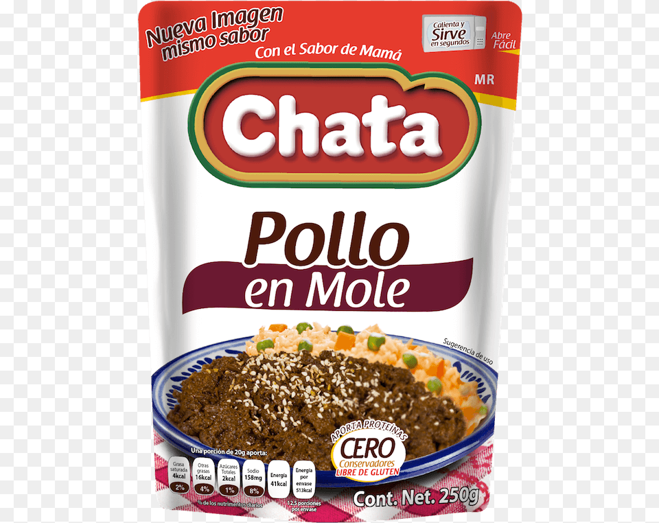 Chata Pollo En Mole 250g Chata Refried Bean, Food, Can, Tin Free Png Download