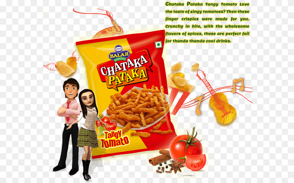 Chataka Pataka Tangy Tomato Balaji Wafers, Doll, Toy, Food, Snack Free Png Download