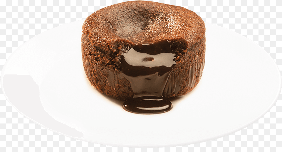 Chateau Gateaux Chocolate Volcano, Dessert, Food, Sweets, Plate Free Png Download