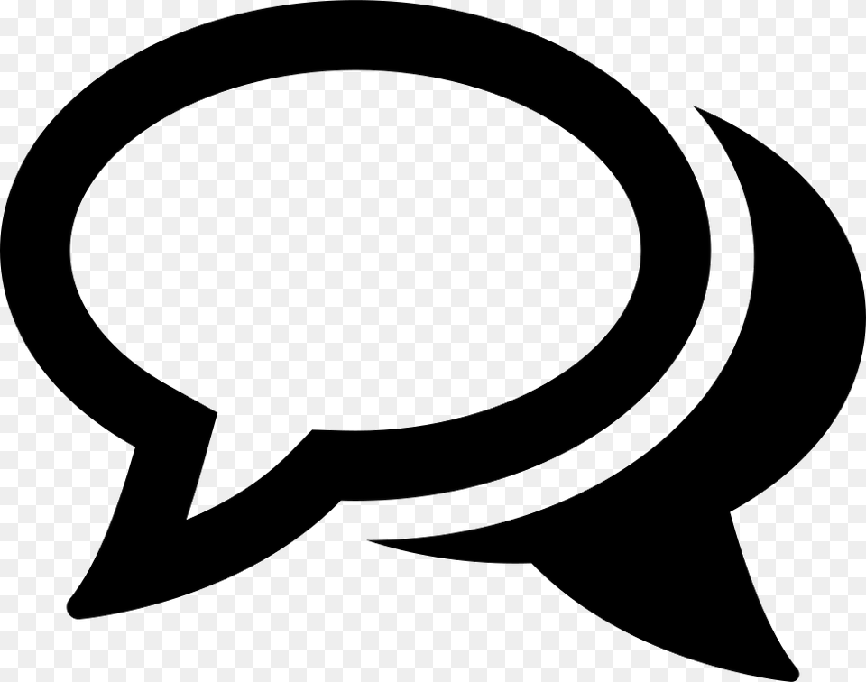 Chatting Oval Speech Bubbles Chatting Logo, Stencil, Silhouette, Animal, Fish Free Transparent Png