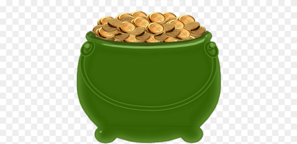 Chaudron Du0027or Tube St Patrick Pot Of Gold Coin, Birthday Cake, Cake, Cream, Dessert Png Image