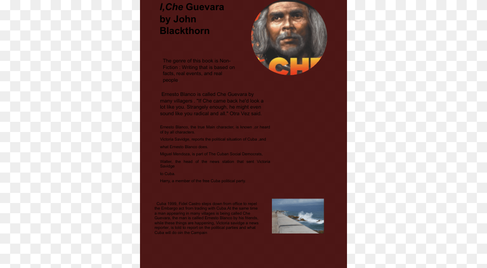 Che Guevara A Novel Book, Advertisement, Poster, Adult, Male Free Png