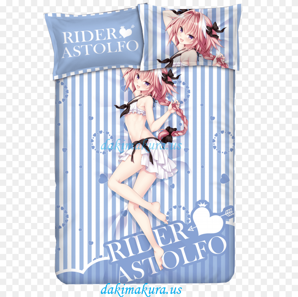 Cheap Astolfo Fate Blue Anime Bed Blanket Duvet Astolfo Bed Sheets, Book, Comics, Publication, Adult Free Png Download