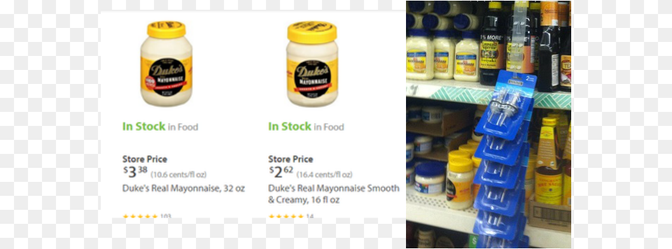 Cheap At Walmart Or Dollar Tree Dairy, Food, Mayonnaise, Shelf Free Transparent Png