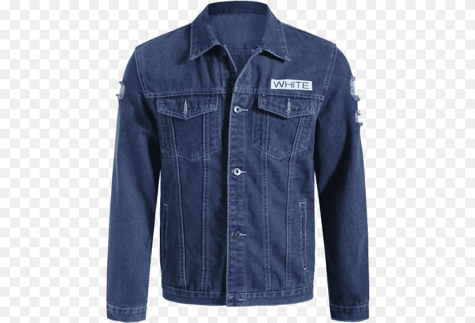 Cheap Graphic Ripped Denim Jacket Pocket, Clothing, Coat, Jeans, Long Sleeve Png