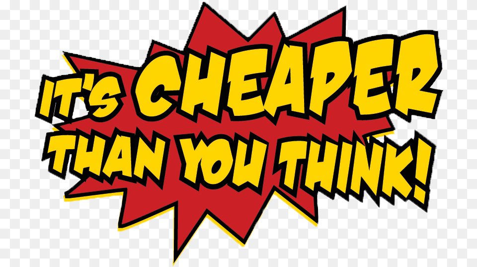 Cheaper Than You Think Cleaned, Sticker, Dynamite, Weapon, Text Free Png