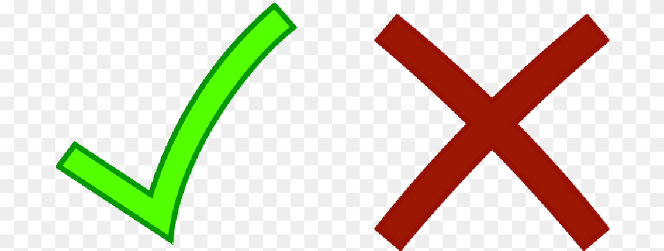 Check Cross Red Green Attention Warning Error Check Mark And X Mark, Logo, Symbol, Dynamite, Weapon Png