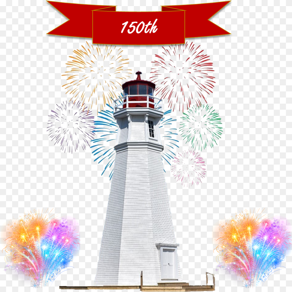 Check Fireworks On White Background, Architecture, Beacon, Building, Lighthouse Free Transparent Png