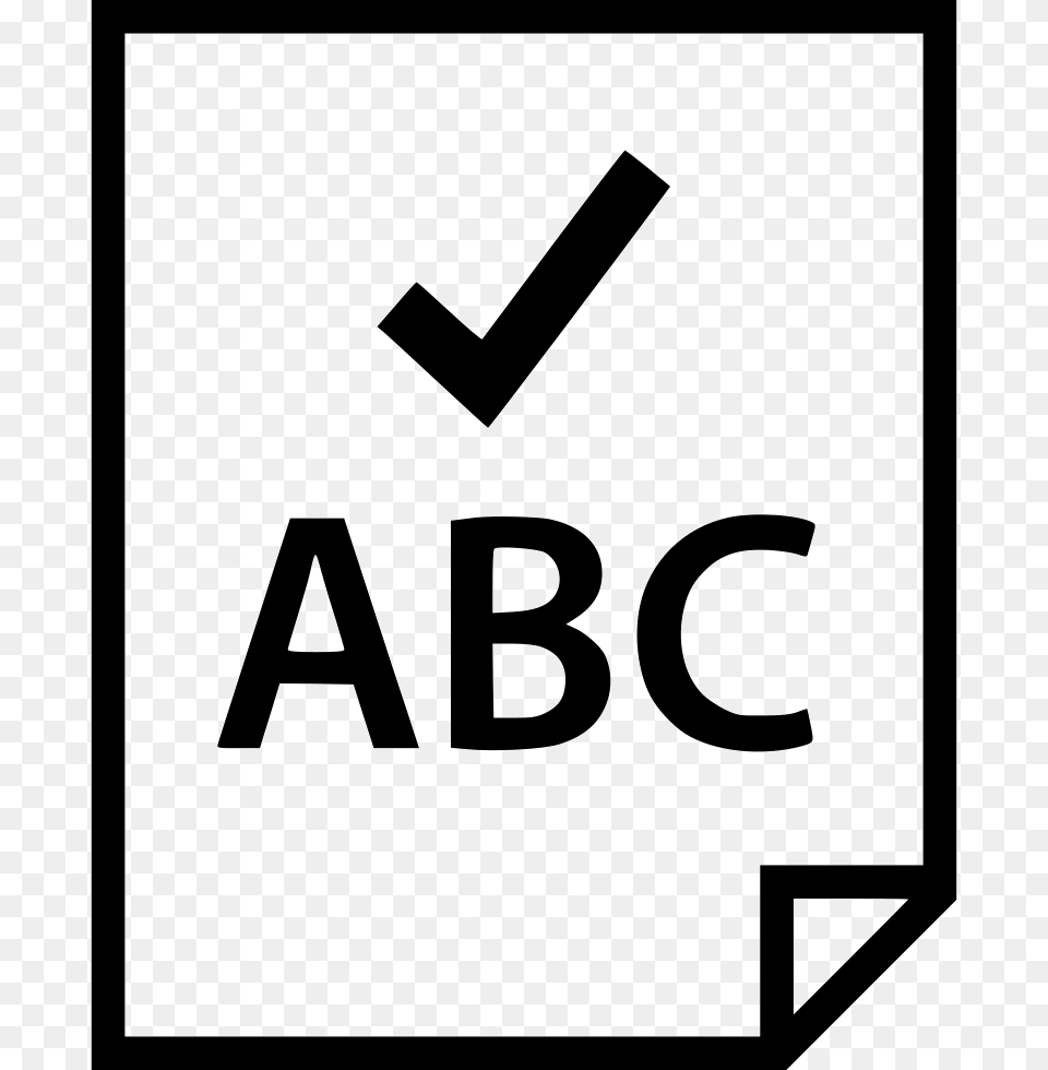 Check Mark Abc Comments Myriad Arabic Semibold, Sign, Symbol, Road Sign Free Png