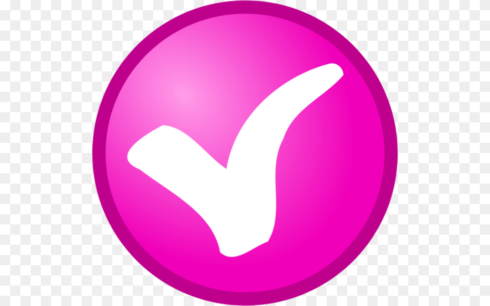 Check Mark In A Round Button Vector Clip Art Check Mark Emoji, Purple, Balloon, Logo, Disk Free Png