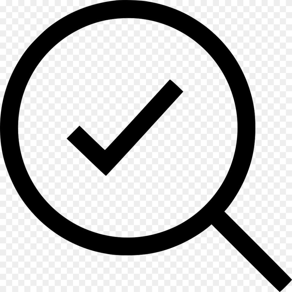 Check Mark Ok Approved Good Magnifier Look Find, Symbol, Sign, Magnifying Free Png Download