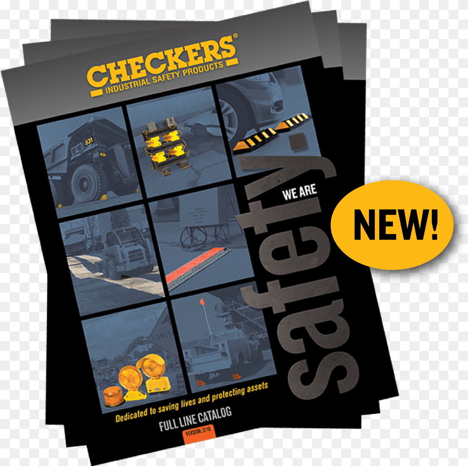 Check Out Our New Checkers Catalog, Advertisement, Poster, Machine, Wheel Free Png