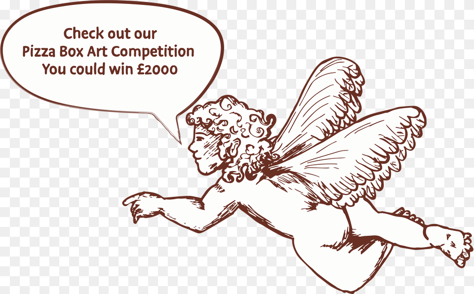 Check Out Our Pizza Box Competition Here Fairy, Baby, Person, Cupid, Face Free Transparent Png