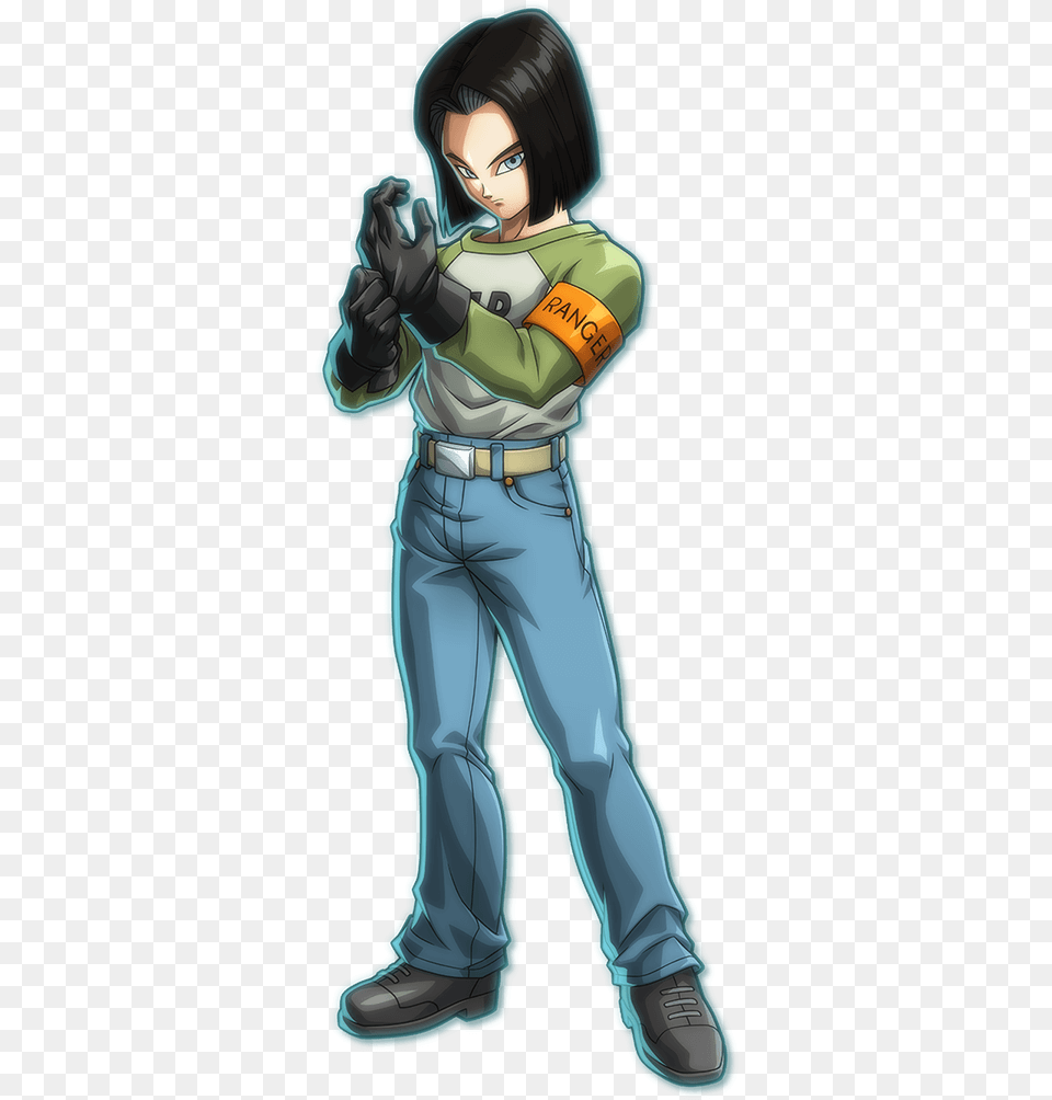 Check Out The First Screenshots Of Android 17 In Action Dragon Ball Fighterz Android 17, Book, Publication, Comics, Clothing Free Png