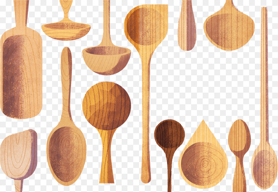 Check Out This Behance Project Wooden Spoon, Cutlery, Kitchen Utensil, Wooden Spoon, Ping Pong Free Png Download