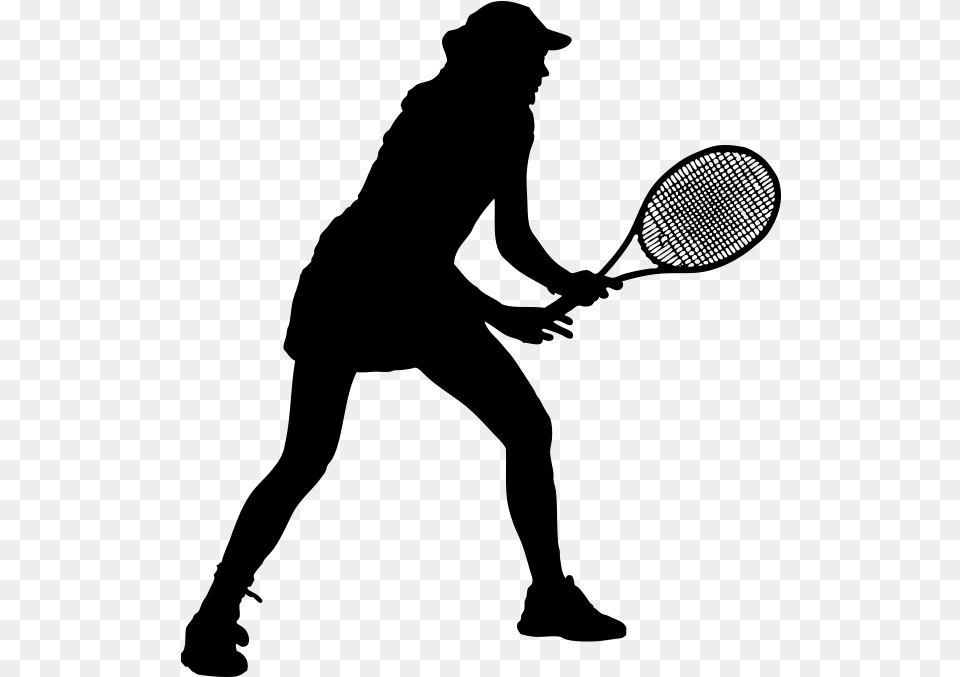 Check Out This Girls Tennis Summer Camp 2018 Flyer Tennis Player Silhouette, Gray Free Png