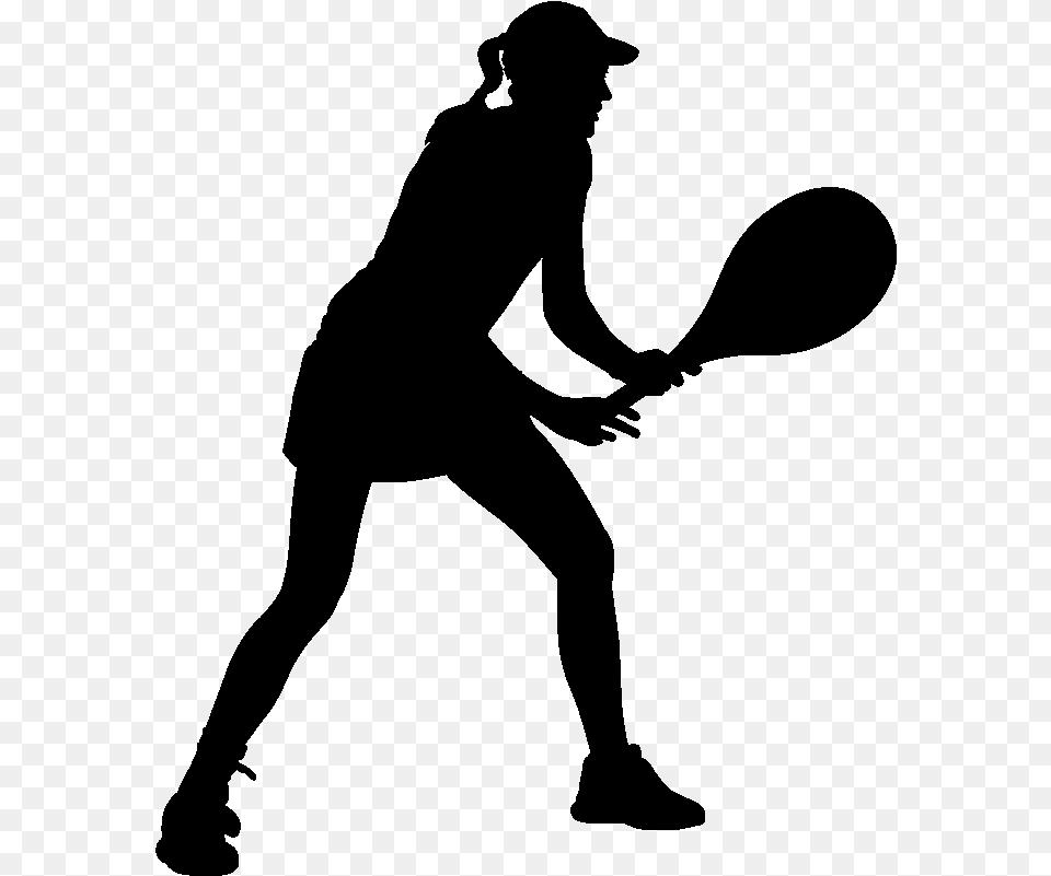Check Out This Girls Tennis Summer Camp 2018 Flyer Women Tennis Player Silhouette, Gray Free Png Download