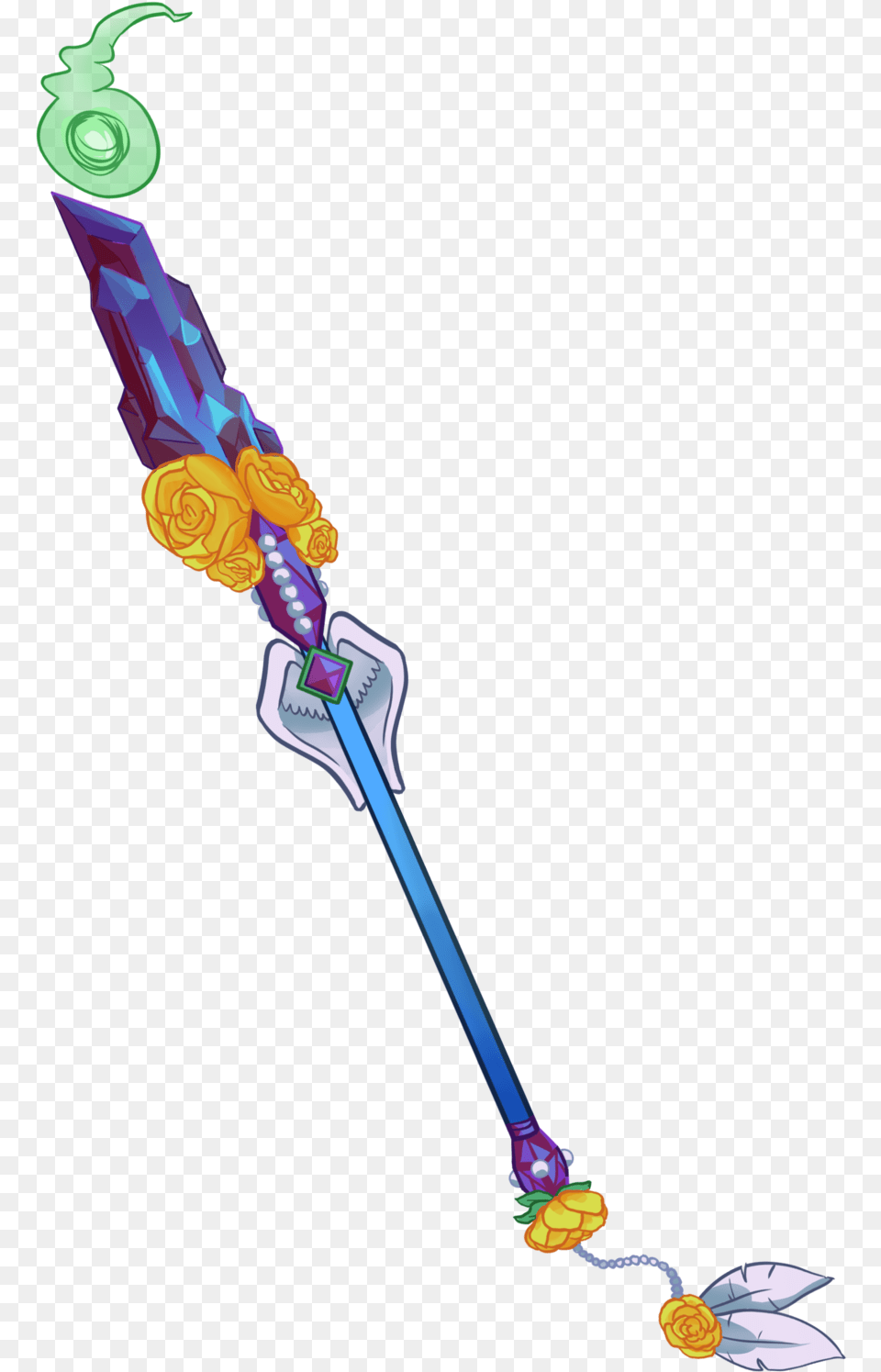 Check Out This Magic Staff I Made It Started As A Quick Illustration, Sword, Weapon, Blade, Dagger Free Png Download