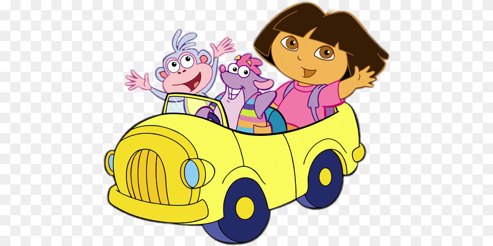 Check Out This Transparent Dora The Explorer In Yellow Car Boots, Bulldozer, Machine Png Image