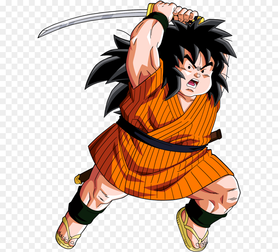 Check Out This Transparent Dragon Ball Character Yajirobe Sword, Weapon, Person, Comics, Publication Free Png Download