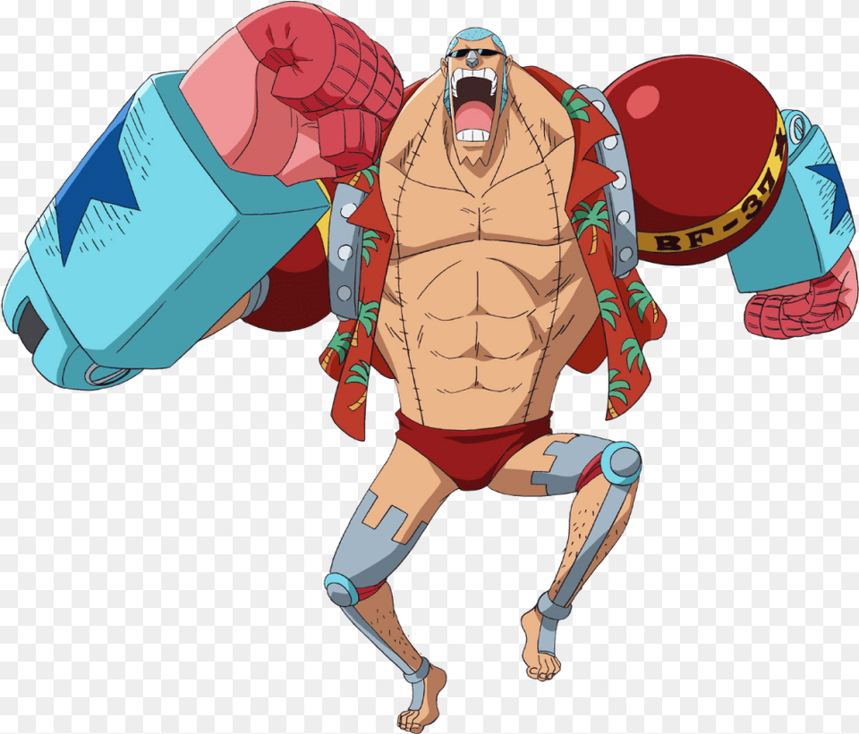 Check Out This Transparent One Piece Franky Running Image One Piece Franky Post Timeskip, Person, Clothing, Footwear, Shoe Free Png
