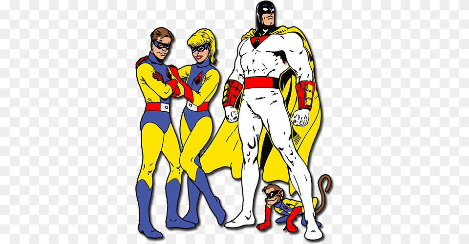 Check Out This Transparent Space Ghost With Jan And Jace Space Ghost And Dino Boy, Publication, Book, Comics, Adult Free Png Download