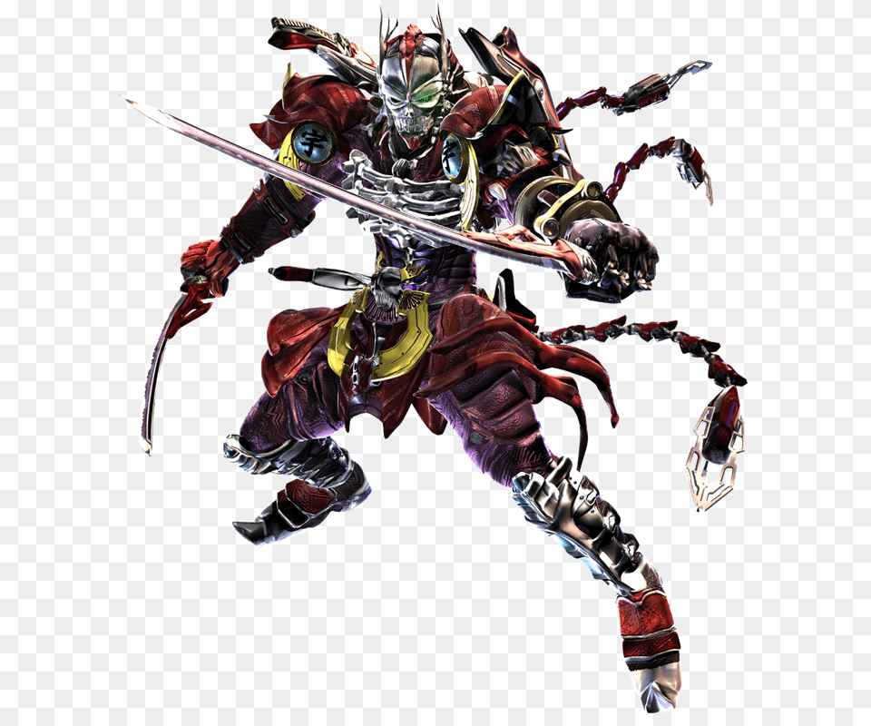 Check Out Yoshimitsu In Action In Tekken, Sword, Weapon, Person Png Image