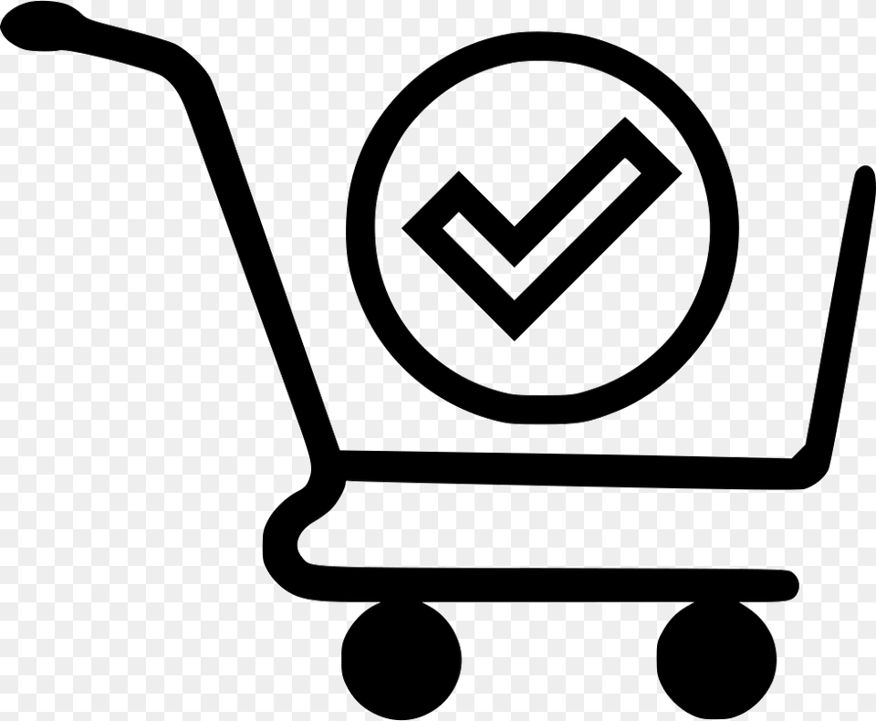 Check Outline Comments Shopping Cart, Shopping Cart, Stencil, Device, Grass Free Png