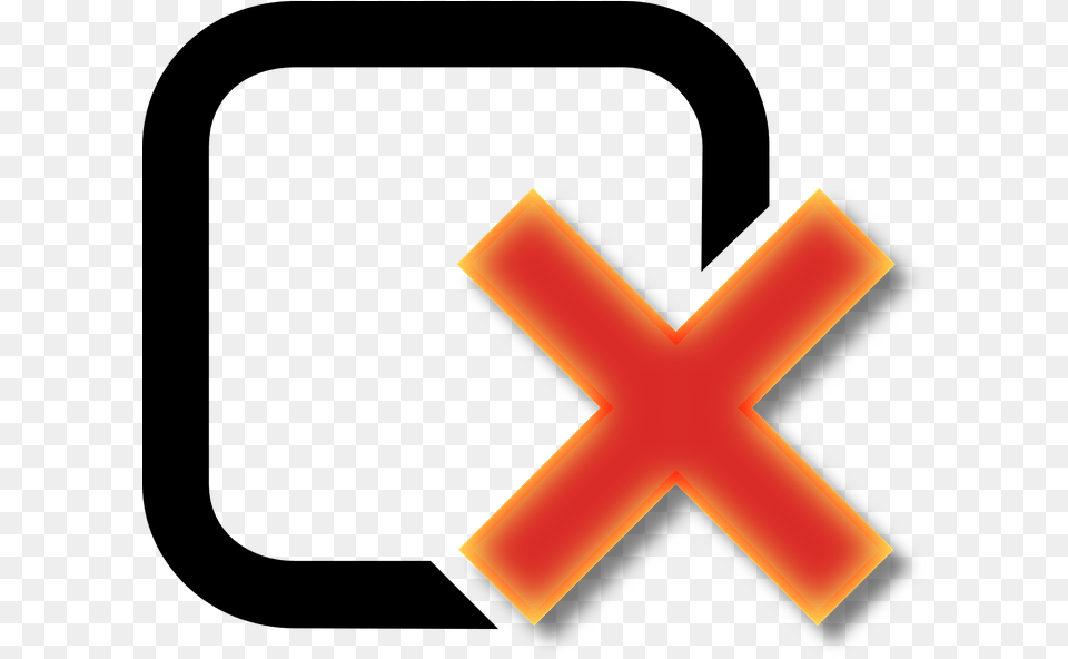 Checkbox Unchecked Cross Red Disapprove Delete Clip Art, Symbol, Logo Png Image